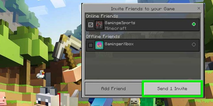 invite friends crossplatform minecraft