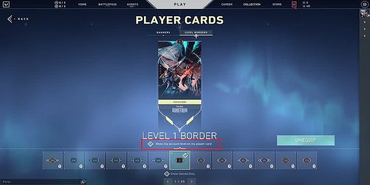 Valorant Show Account Level