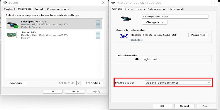 Microphone Settings