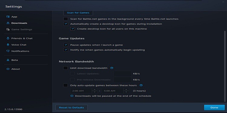 Network Limit Bandwidth