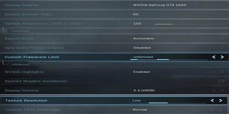 Warzone Graphic Settings