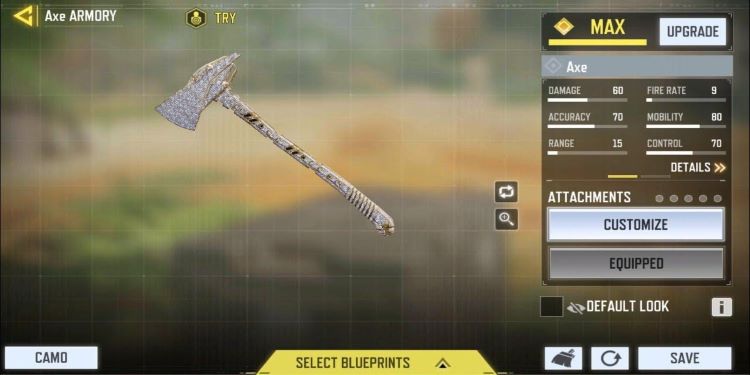 Diamond Camo Axe