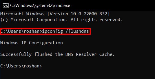 Flush dns