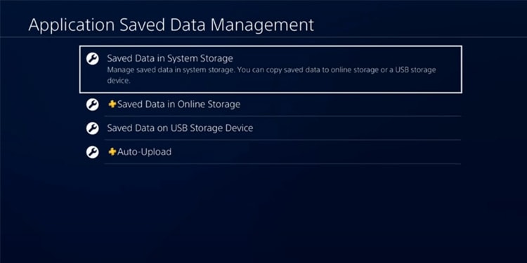 Saved-Data-in-System-Storage