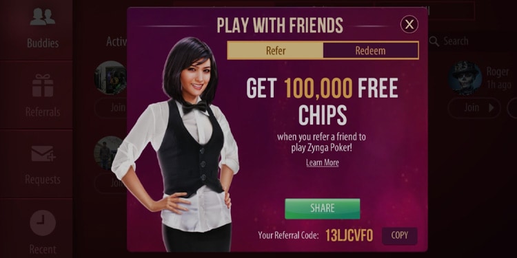 Share option Zynga Poker
