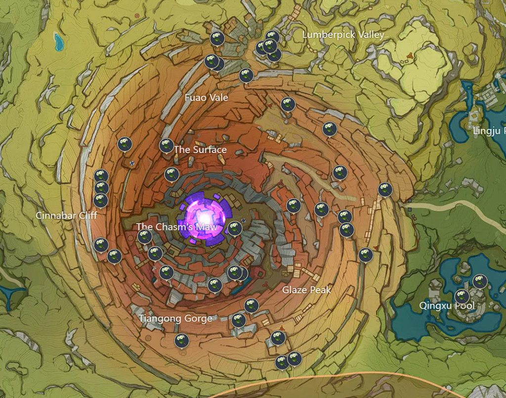 the-chasms-maw-qinxin-locations