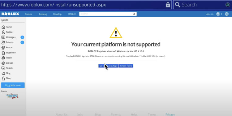 your-current-platform-is-not-supported