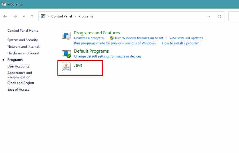 control-panel-java