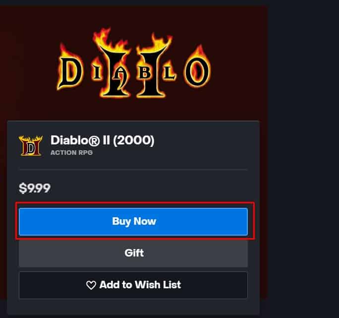 Diablo 2 Resurrected buy