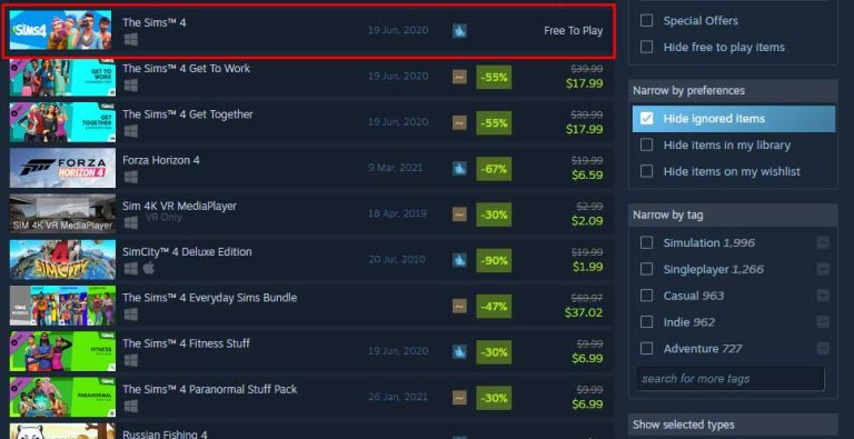 THE SIMS 4 ON STEAM visual data 6
