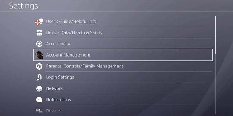 account-management-ps4