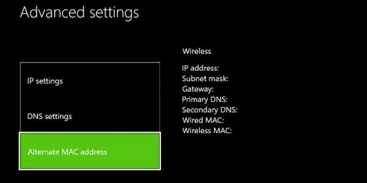 alternate mac address