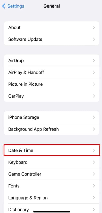 Date and time