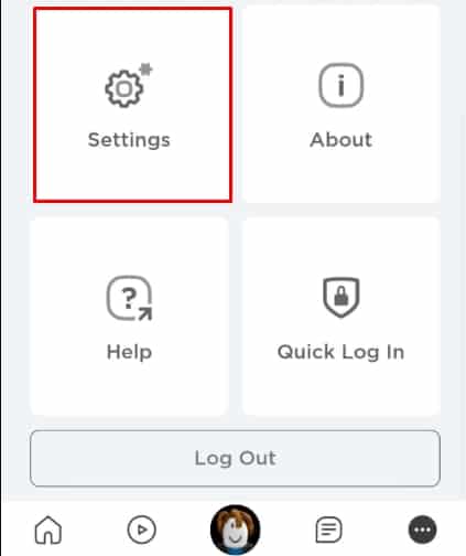 Roblox settings on Phones