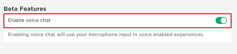 Enable voice chat