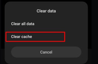 Clear Cache