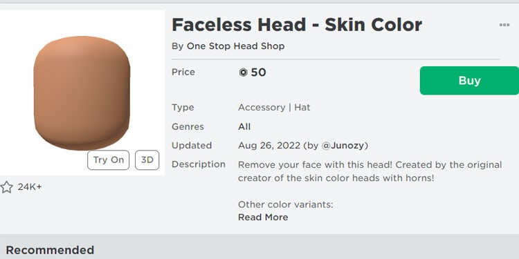 Faceless-Head buy