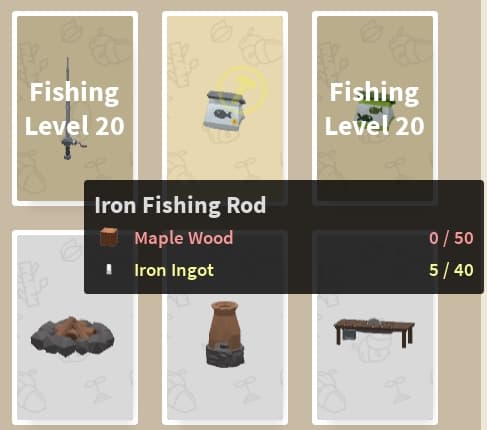 Fishing level 20 required