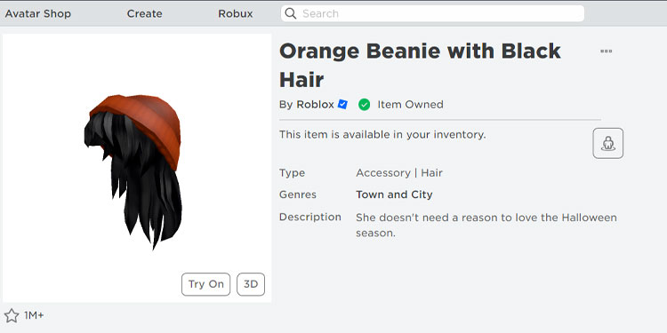 Orange-Banie-With-Black-Hair