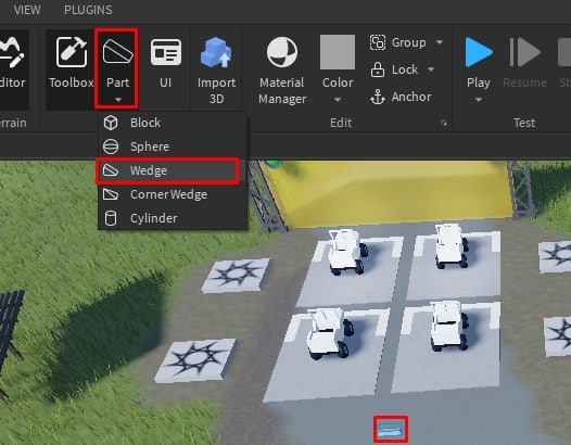 Parts Roblox studio