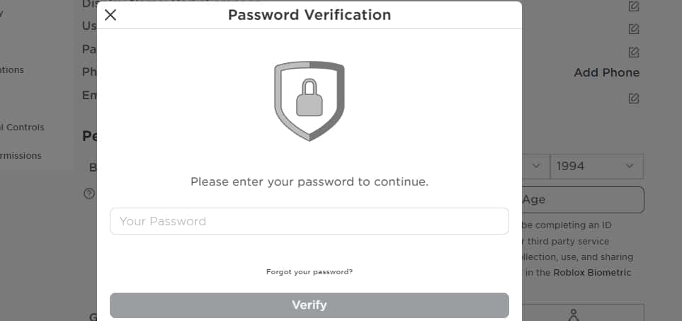 Password Verification