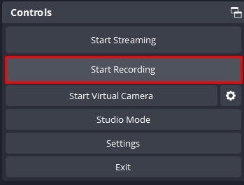 Start recording OBS studio