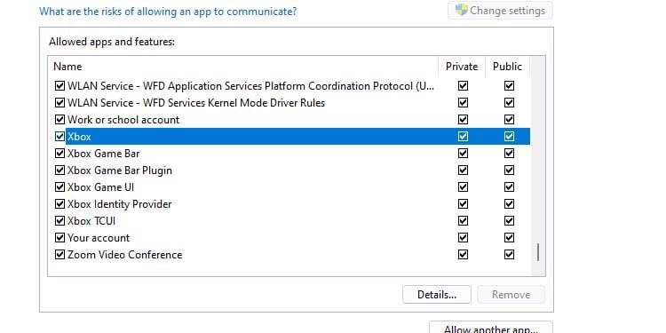 add xbox to firewall