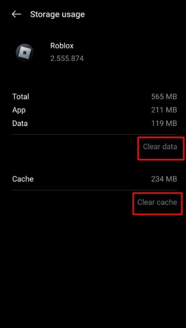 clear data and cache