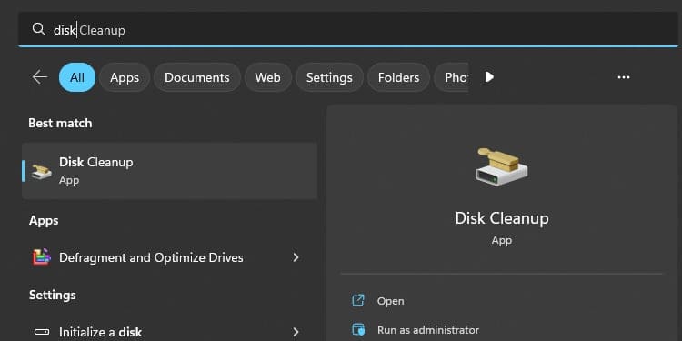 disk cleanup