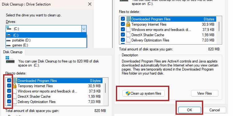 disk cleanup windows