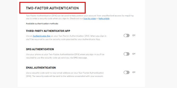 two factor authentication