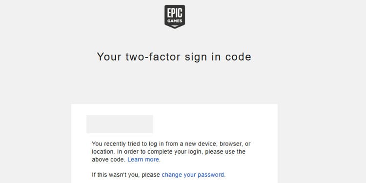 two factor code email