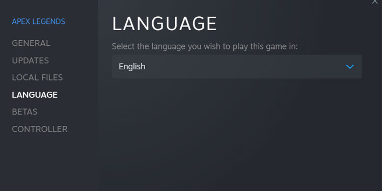 Language Settings Steam