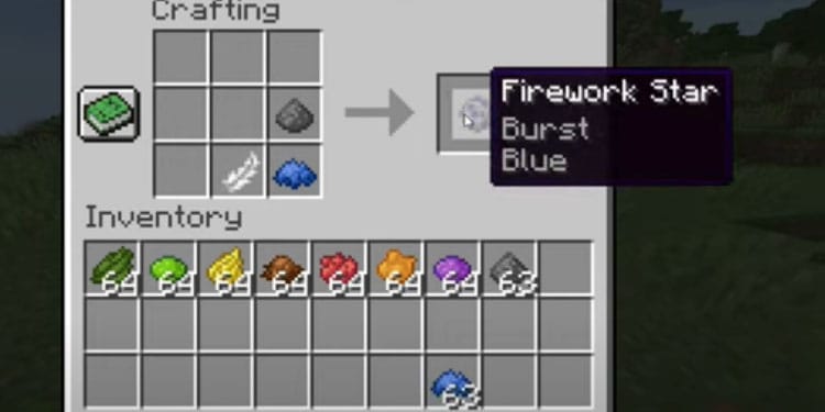 blue burst firework star 