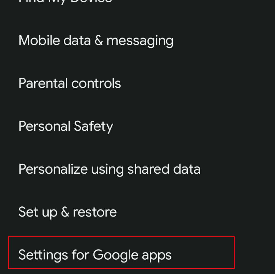 google-settings