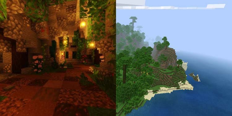 Island džungle pro začátečníky Minecraft Bedrock semena