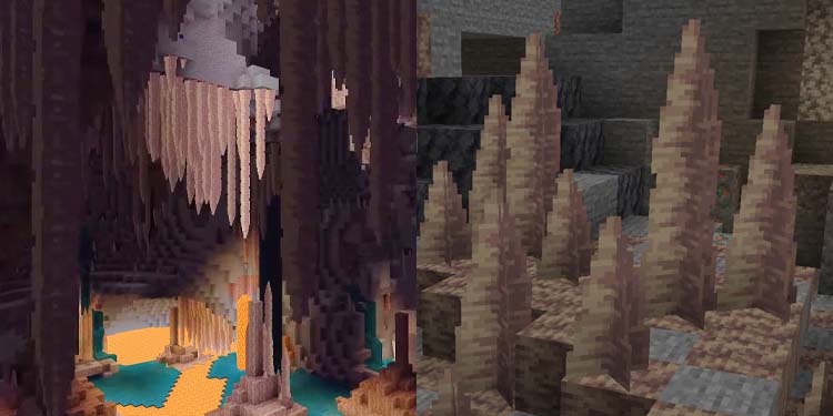 minecraft dripstone caves