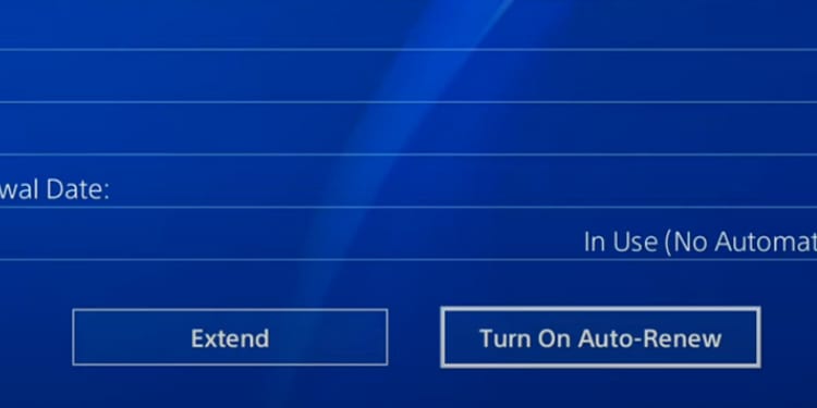 turn off auto renew option ps4