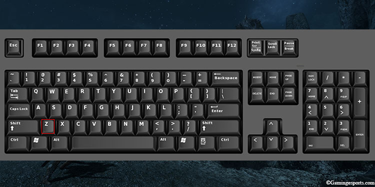 Z-Key on Keyboard