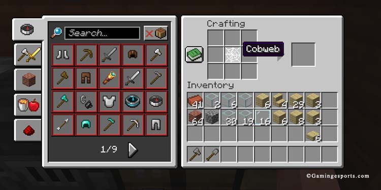 craft string om bedrock edition