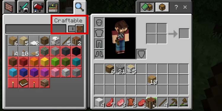 craftable area