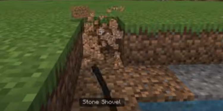 dig around water minecraft