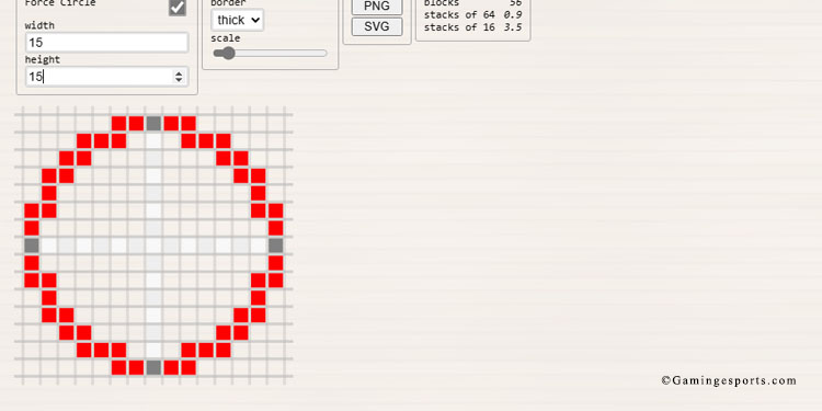 minecraft circle with math toiol