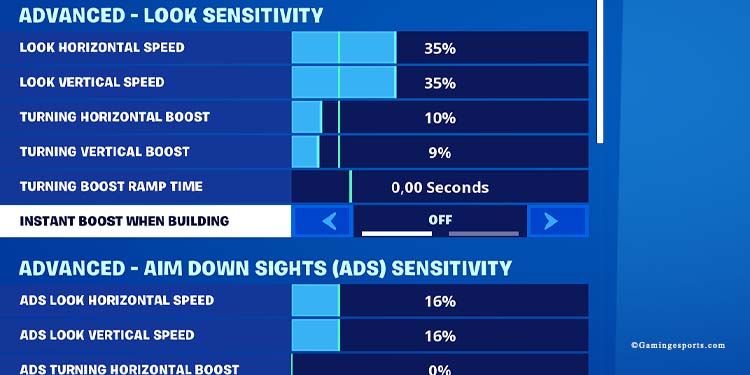 Best Fortnite Controller Settings