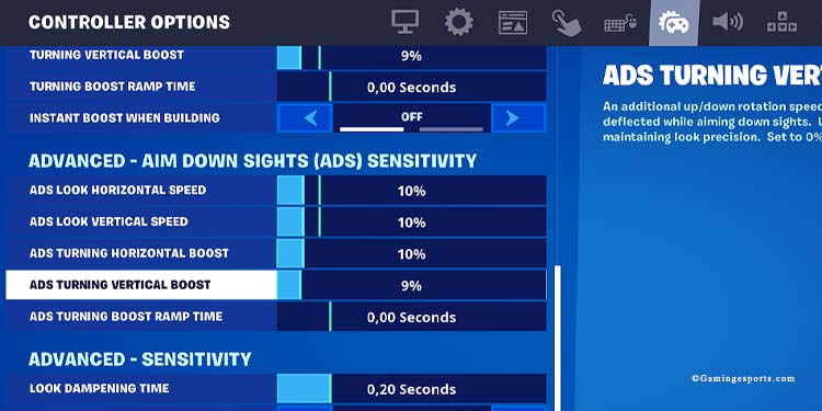 aim down sights sensitivity