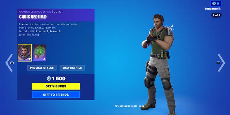 chris redfield skin