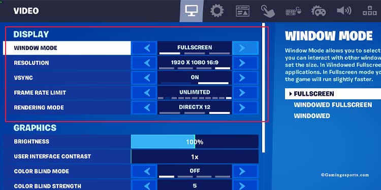 display settings high graphics