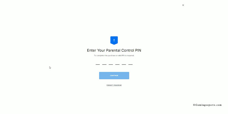 parental control pin