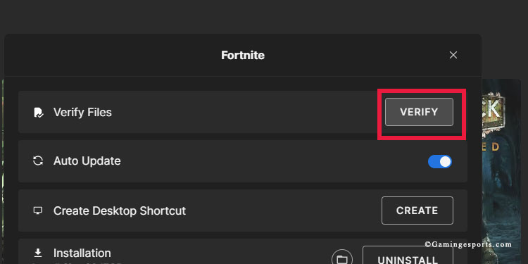verify fortnite