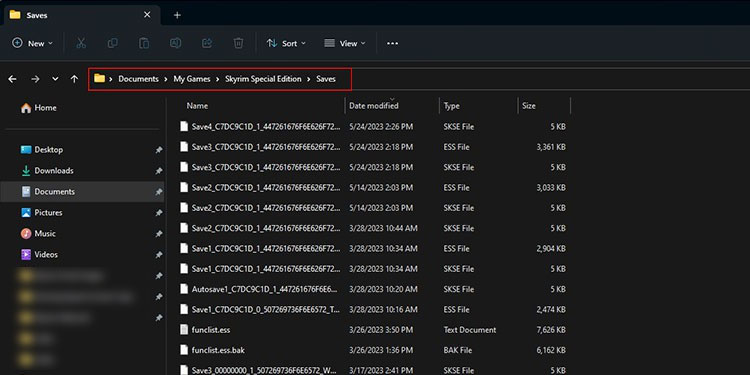 Saved File Location
